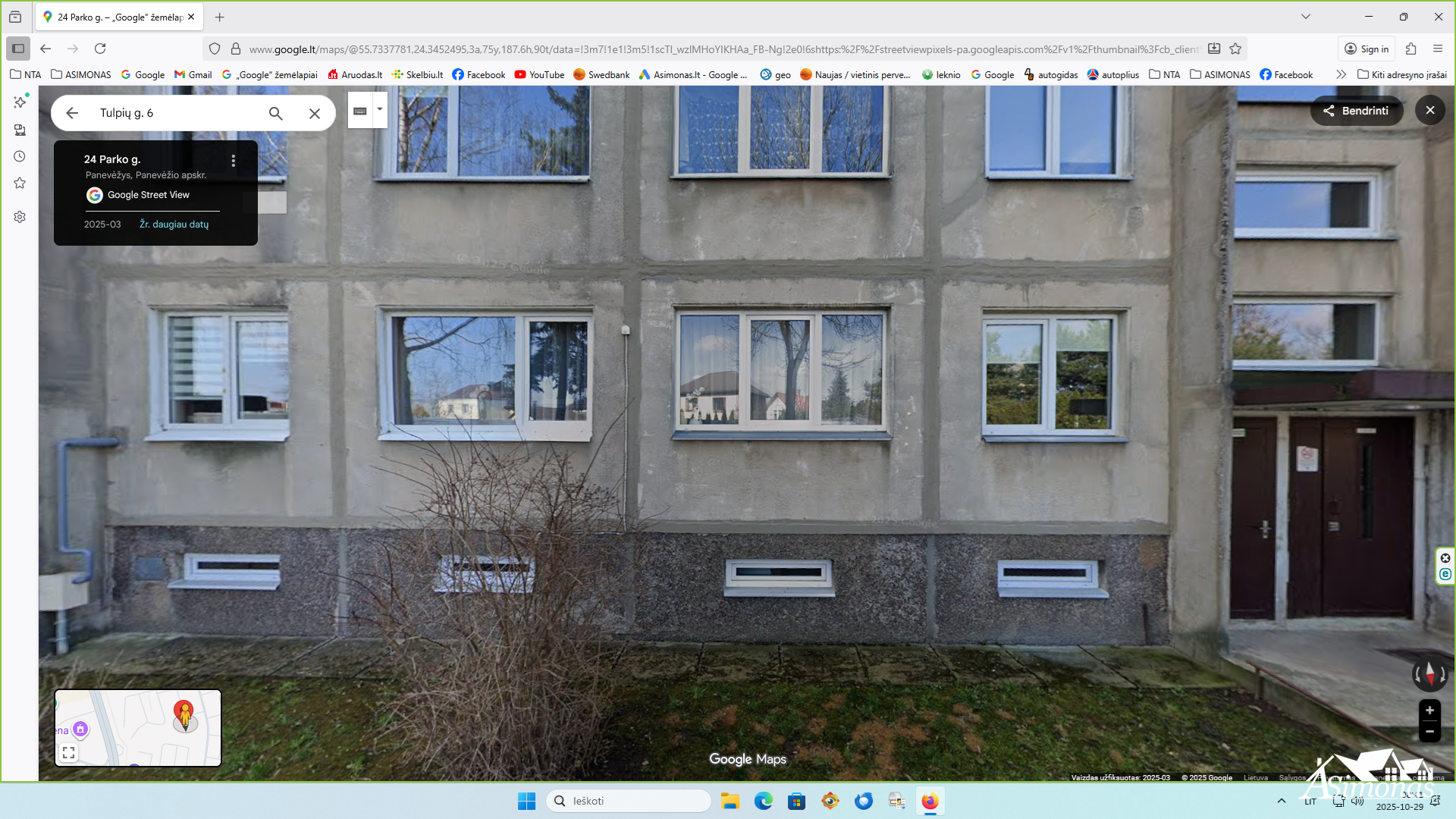 1 kambari su balkonu, 2 kambariu bute.