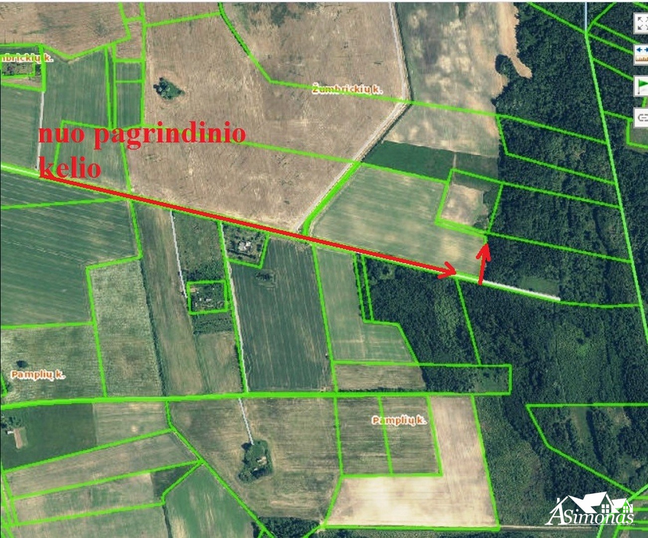Išnuomoju 2 ha žemės sklypą Žumbrickių k.